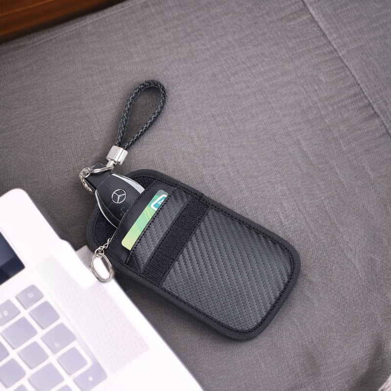車のキー袋ファラディ炭素繊維アンチポジショニング スクリーントラッキング信号盗難防止デザインキーケース