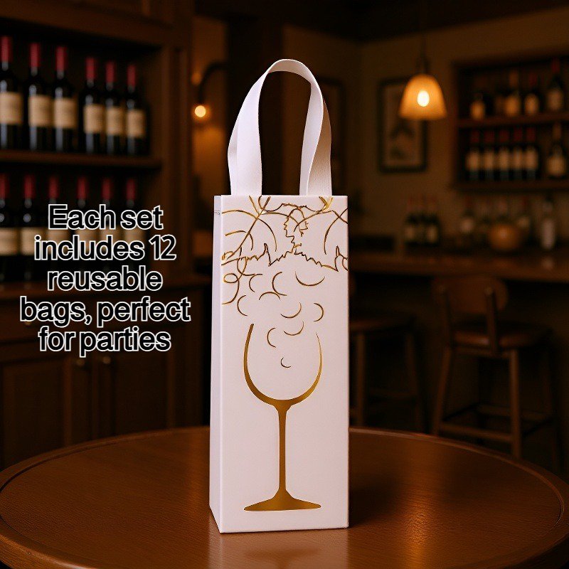 12pcs thickened non-woven wine bags