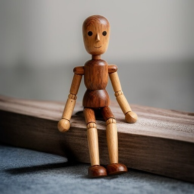 木の人形デコレーション