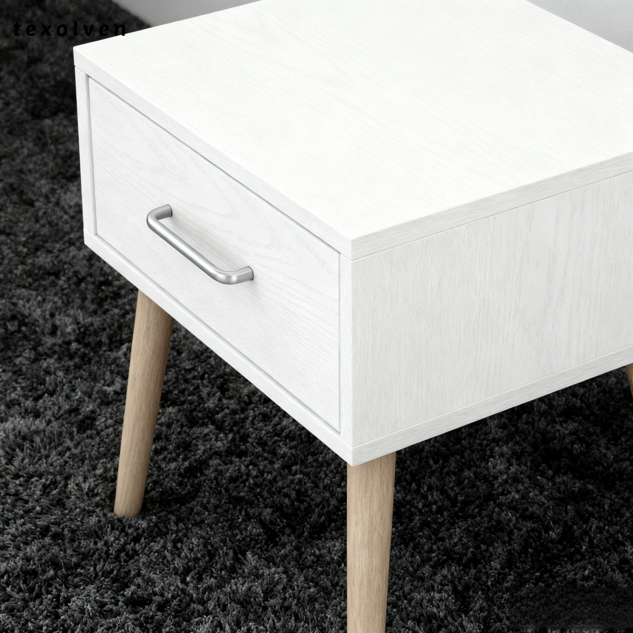 견고한 원목 침대 옆 탁자 모던 심플 오크 침대 옆 캐비닛