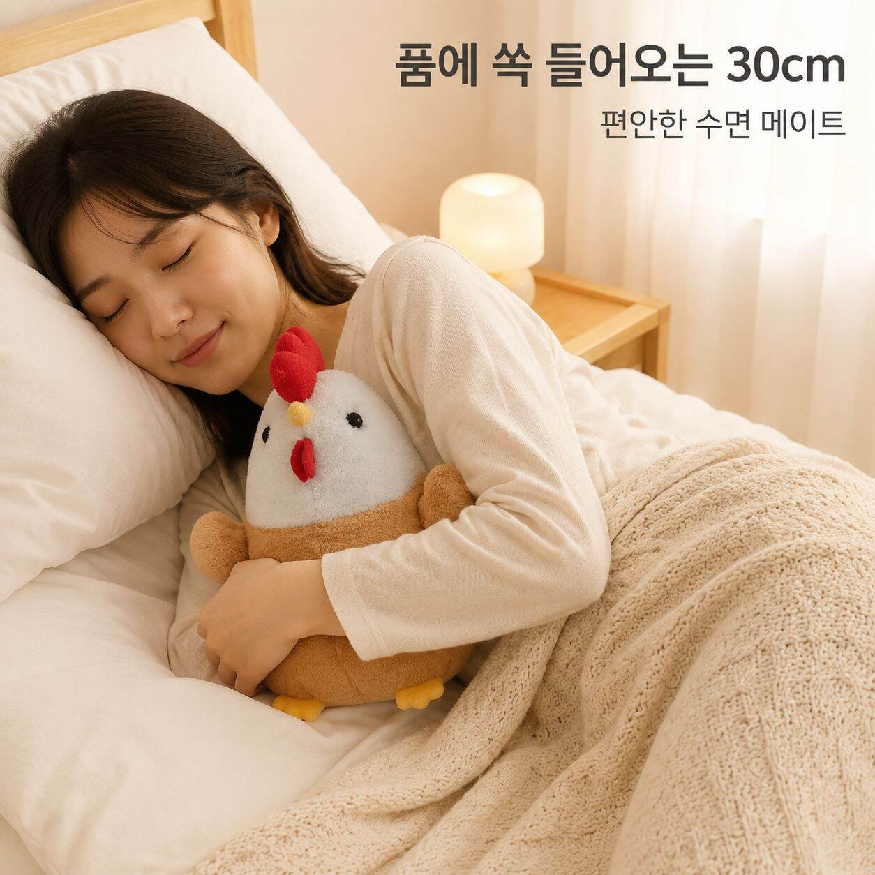 귀여운 인형 닭 봉제인형 부드럽고 편안한 여자 수면 베개