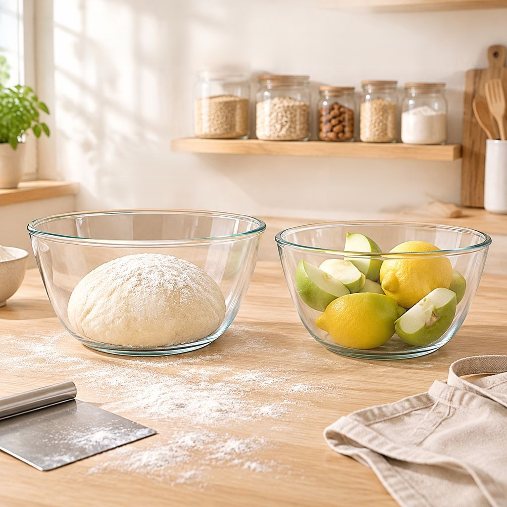 Borosilikatglas Schüssel Transparent Rührschüssel Suppe Salat Schale
