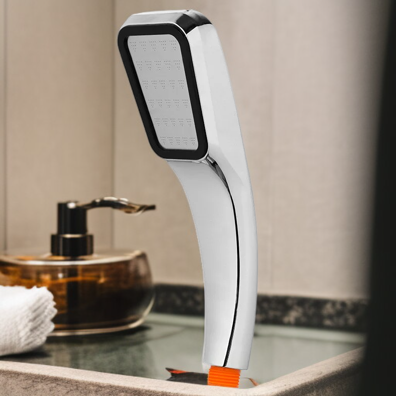 Handbrause mit 300 Düsen, Edelstahl Sprühkopf, 150g, Schwarz Matt