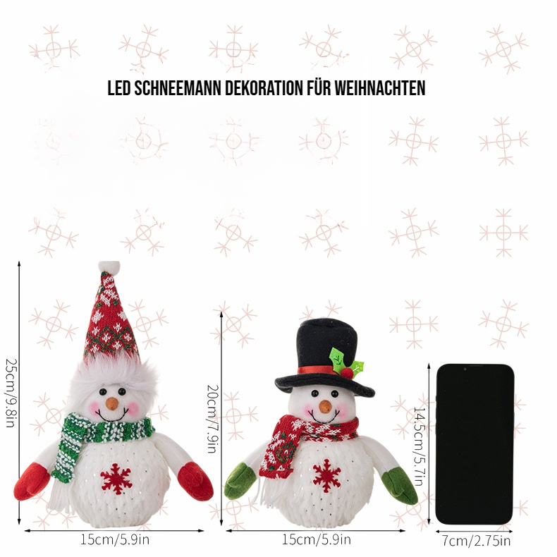 LED Schneemann Dekoration für Weihnachten