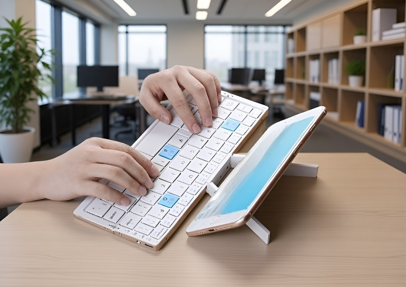 省スペース設計のBluetoothキーボード