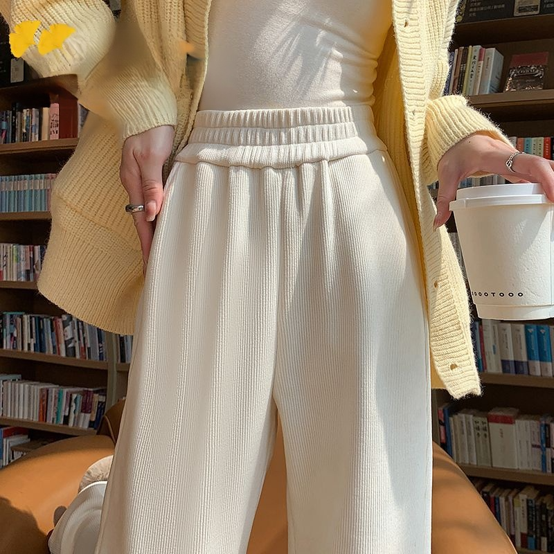 코듀로이 플리스 안감 와이드 팬츠