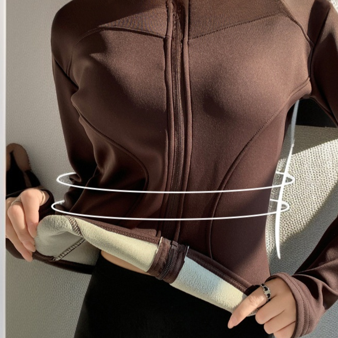 여성 다운 코트 가을 겨울 슬림 상의 긴팔 요가 피트니스 코트 러닝 보온 코트