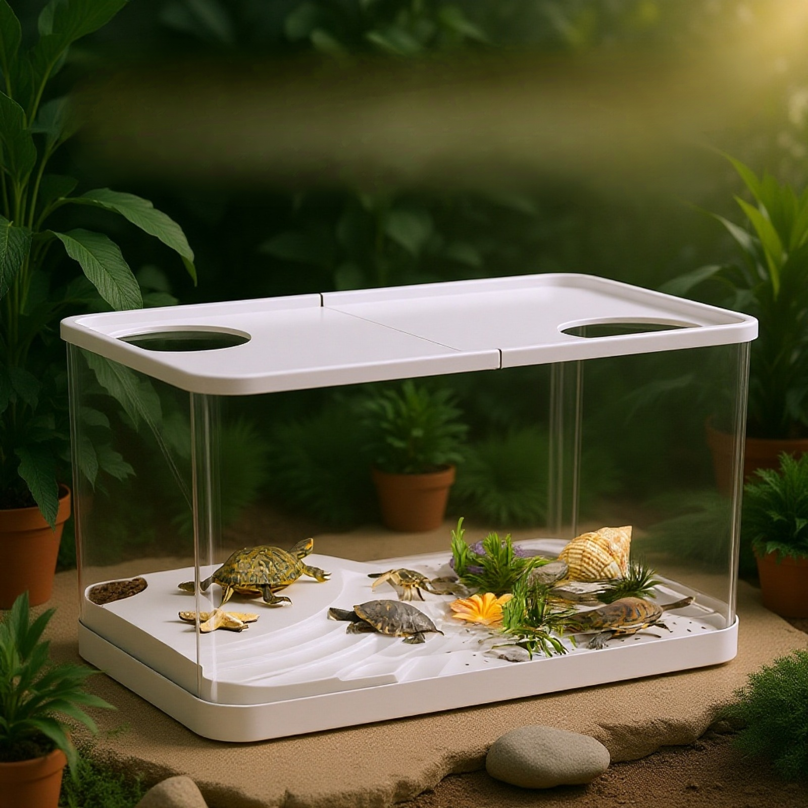 Acuario ideal para tortugas en el hogar