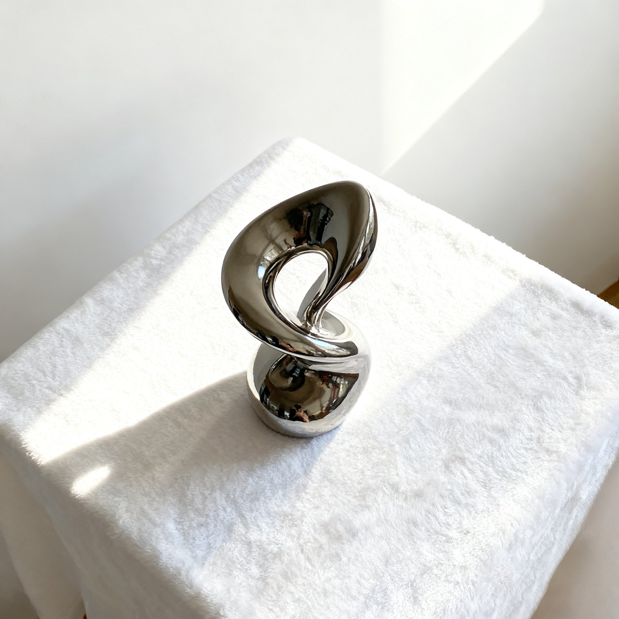 Escultura decorativa de acero inoxidable