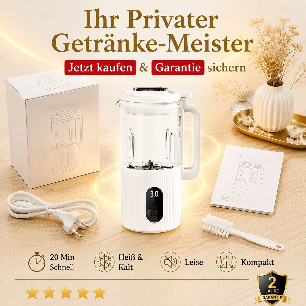 Vollautomatische, kleine Sojamilchmaschine ohne Filter