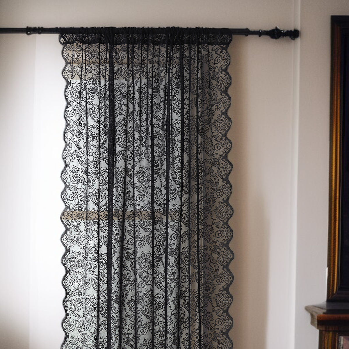 法式復古紗簾 紗窗 隔間紗簾