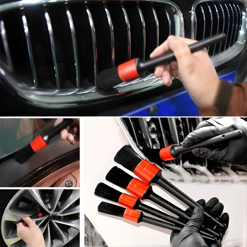 Zestaw 5 szczotek do czyszczenia samochodu, narzędzia do detali