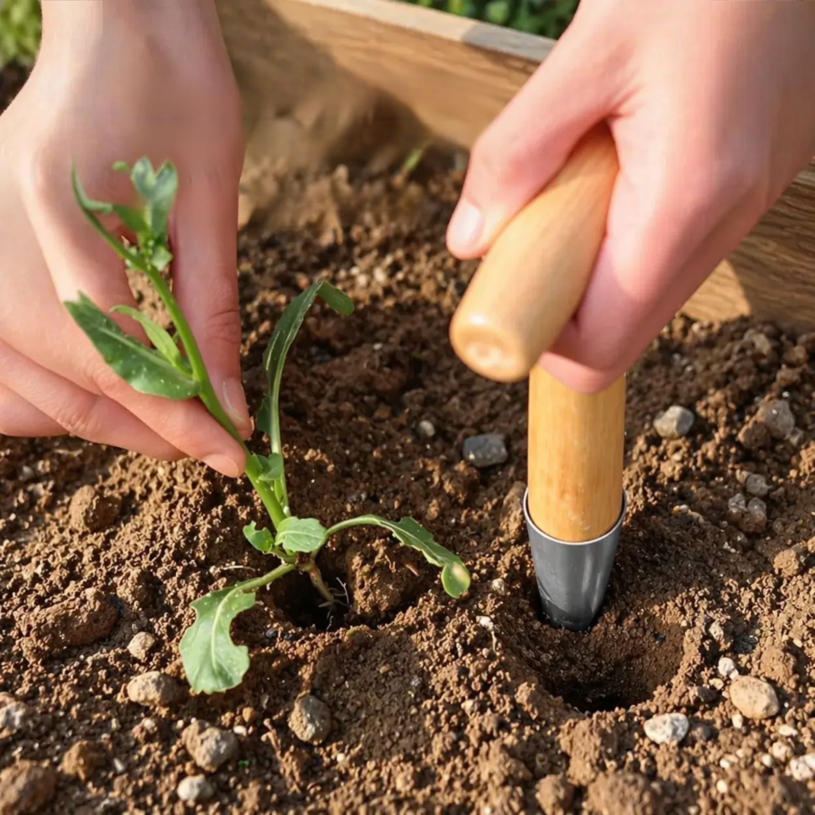 Planteur de trous pour bulbes et graines