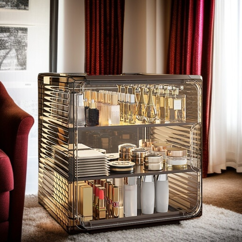 Transparent Acrylic Lipstick & Facial Mask Organizer