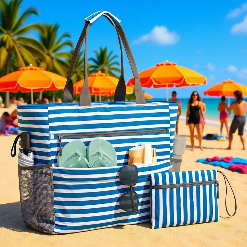 Large Waterproof Sand-proof Foldable Beach Handbag