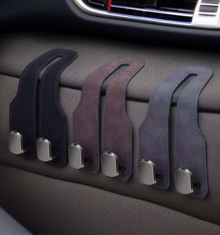 Easy-to-use car storage hooks for bags and groceries
