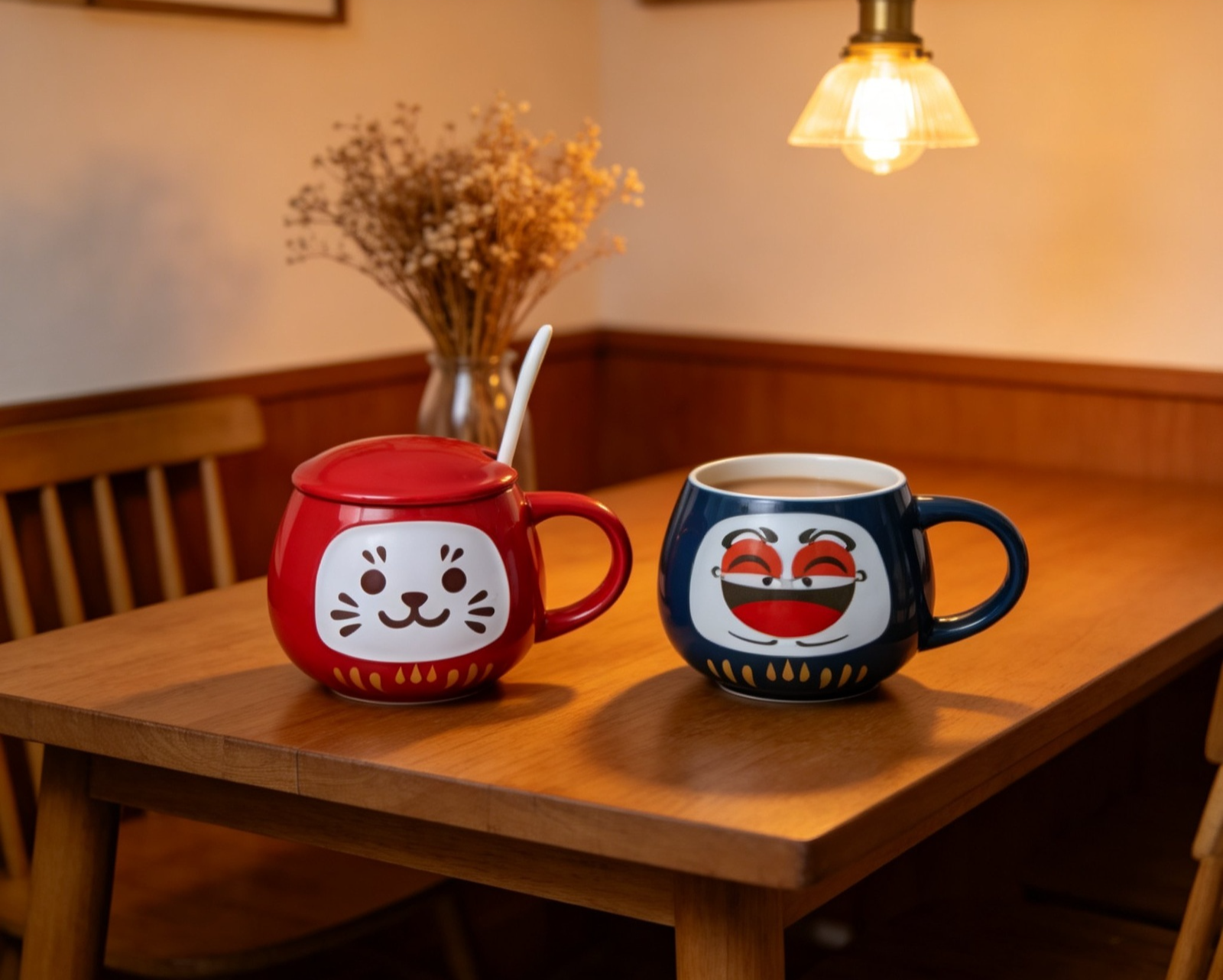 Durable and stylish face-painted mug