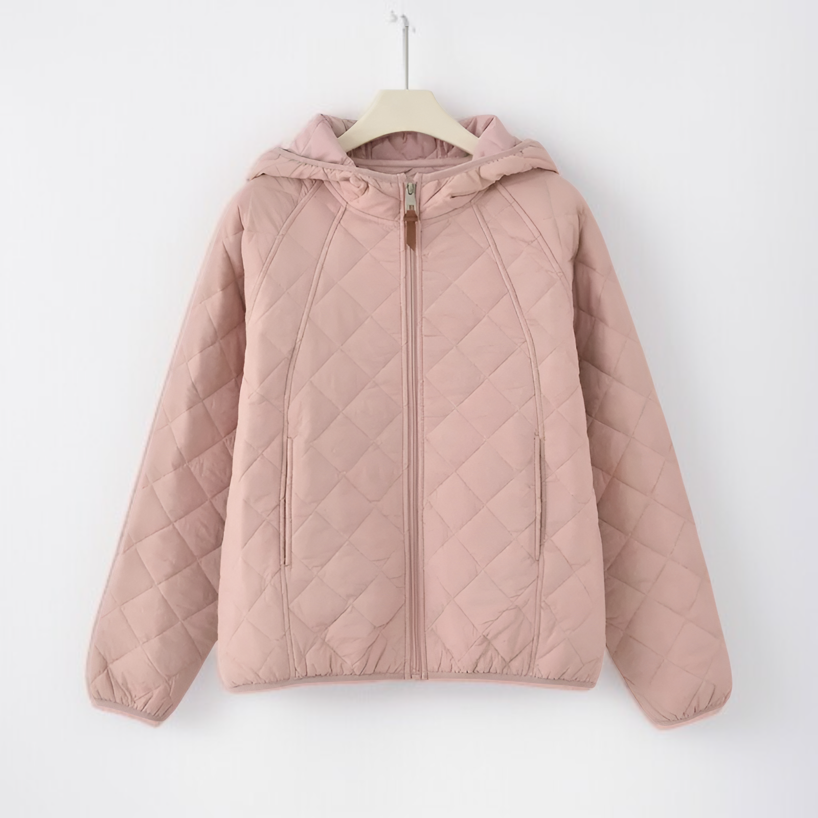 暖かくゆったりとしたフード付きコットンパッド入りレディースコート