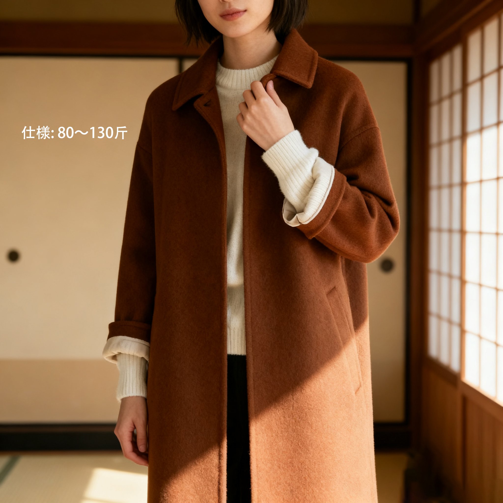 コートの高品質生地の詳細