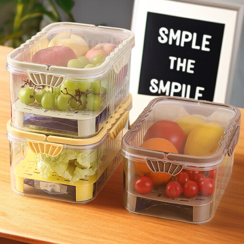 新しいポータブル野菜冷蔵庫野菜果物箱ランチボックス屋外ピクニックバスケットスナック果物収納ボックス