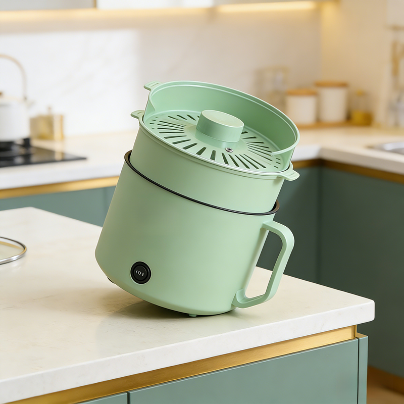 寝室用多用途電気鍋、ミニ鍋で手軽に麺調理