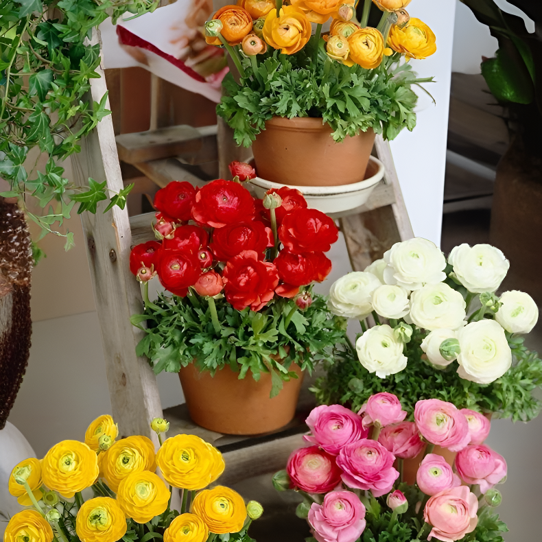 라넌큘러스 구근 다양한 색상 실내외 정원 재배용