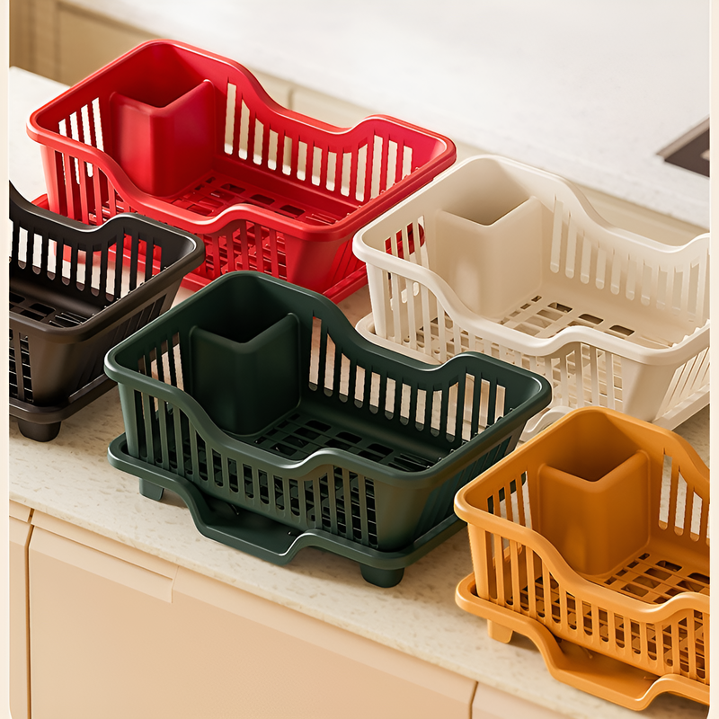 Kitchen storage rack, cutlery storage box, dishes and tableware