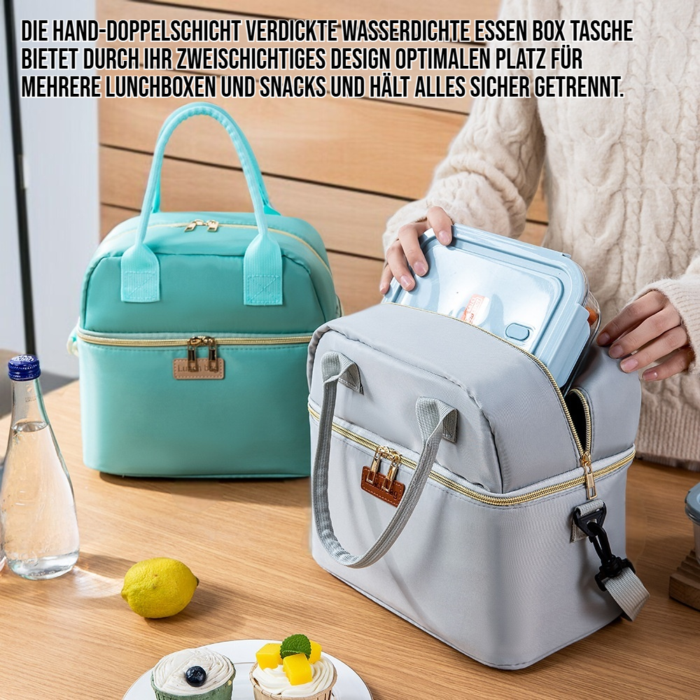 Hand-Doppelschicht verdickte wasserdichte Essen Box Tasche