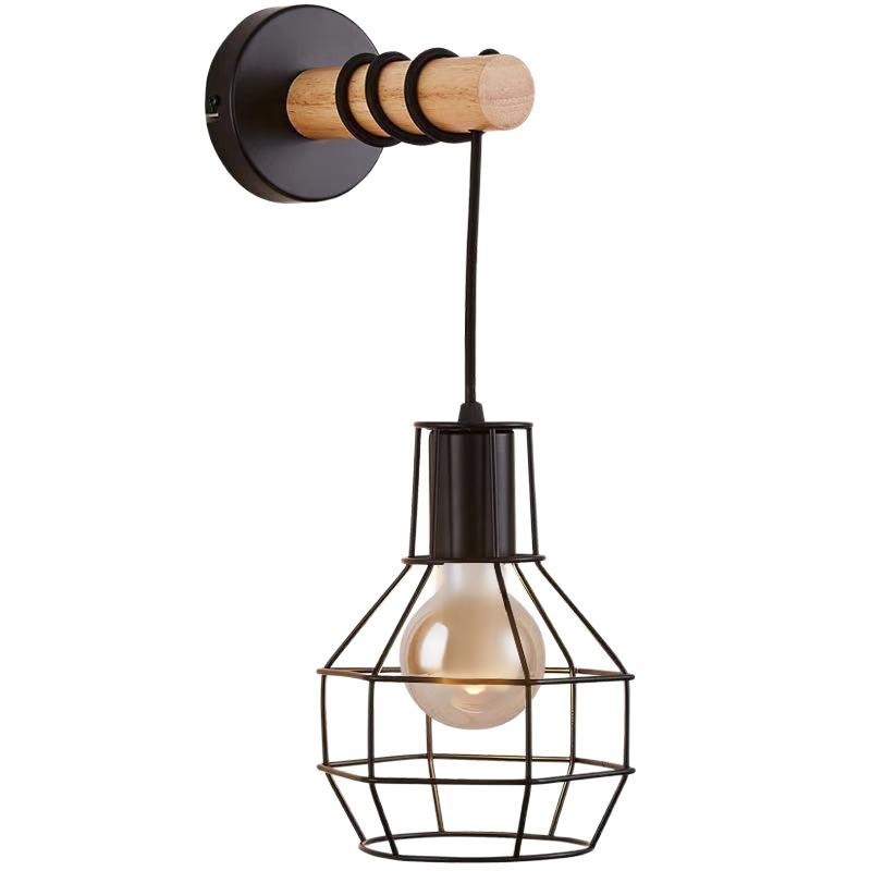 Modern American Iron Wall Light with E27 Base for Bedroom/Corridor/Entrance