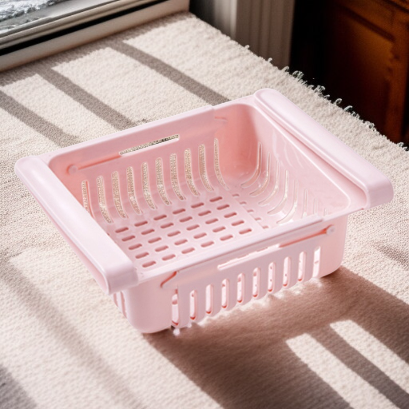 ตะกร้าเก็บของในครัวอเนกประสงค์แบบลิ้นชัก ระบายน้ำและเก็บของสด