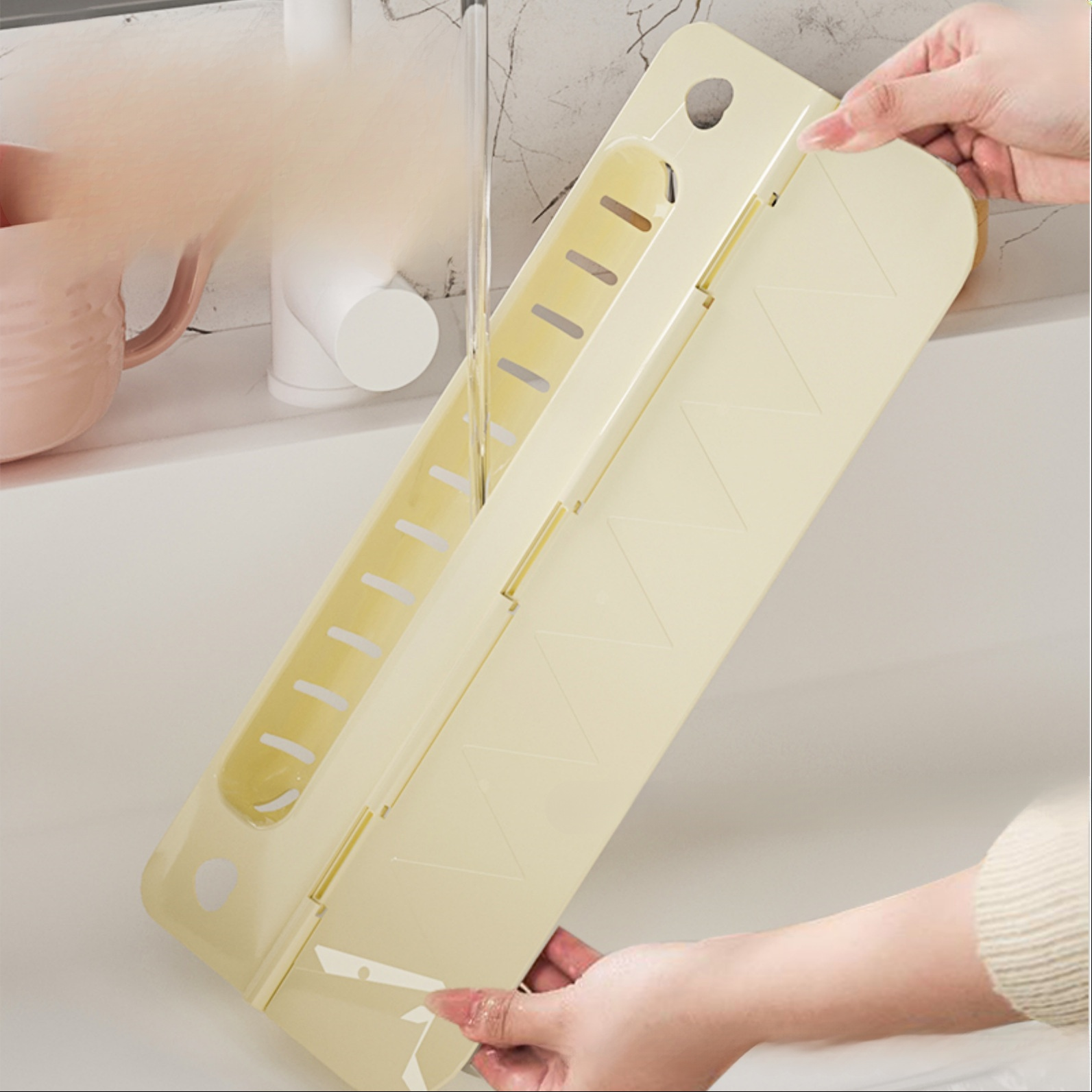 Multi-Functional Sink Splash Guard and Organizer