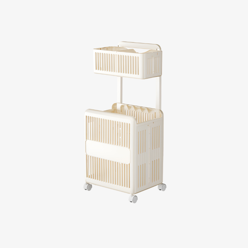 折りたたみ式汚れた衣類バスケット 家庭用床置き式衣類収納バスケット 浴室用ランドリーバスケット 取り外し可能な多層汚れた衣類バスケット