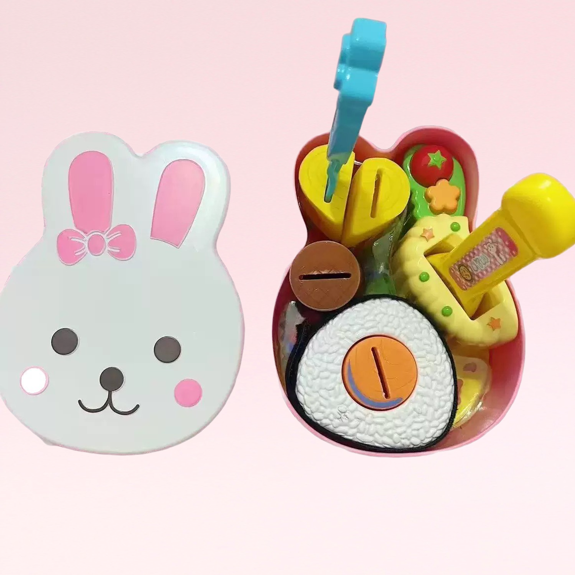 うさぎ弁当セットキッチンおもちゃ ランチおにぎりボックスごっこ遊び