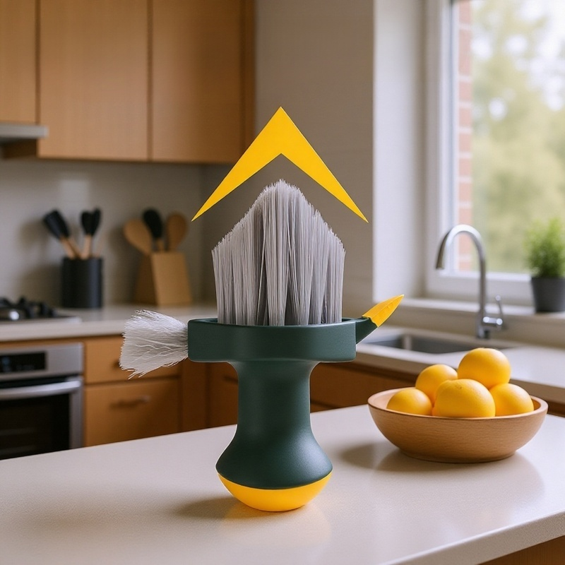 Antibacterial Compact Bathroom Brush for Bathroom, Toilet, and Entrance Cleaning