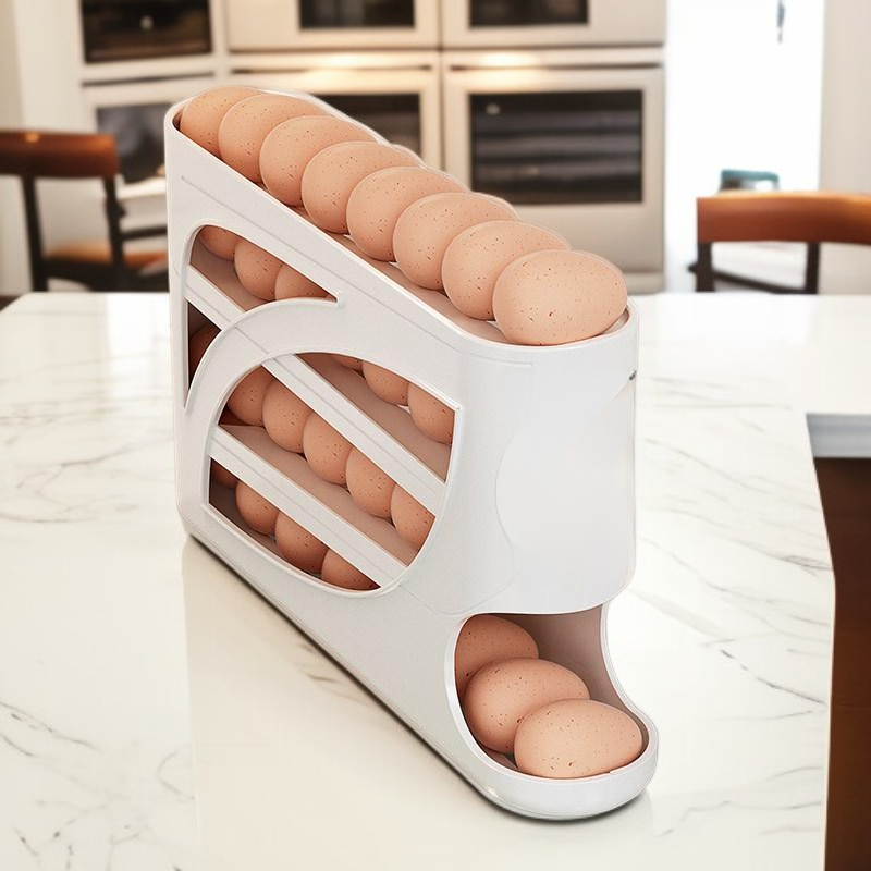 Kitchen Multi-layer Automatic Rolling Egg Box Refrigerator Dedicated Egg Storage Fresh Box