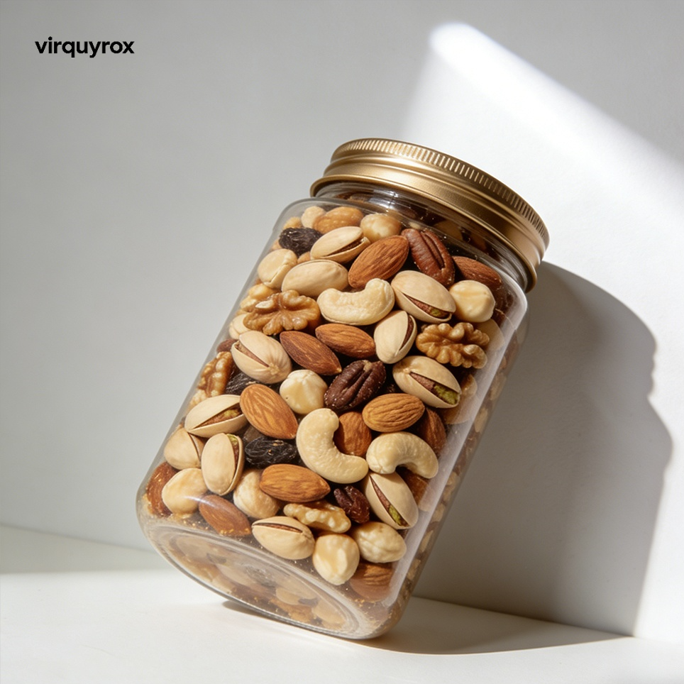 Assorted premium mixed nuts in a bowl