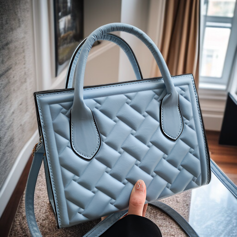 حقيبة كتف نسائية عصرية بلون نقي، حقيبة مربعة بسيطة غربية الطراز