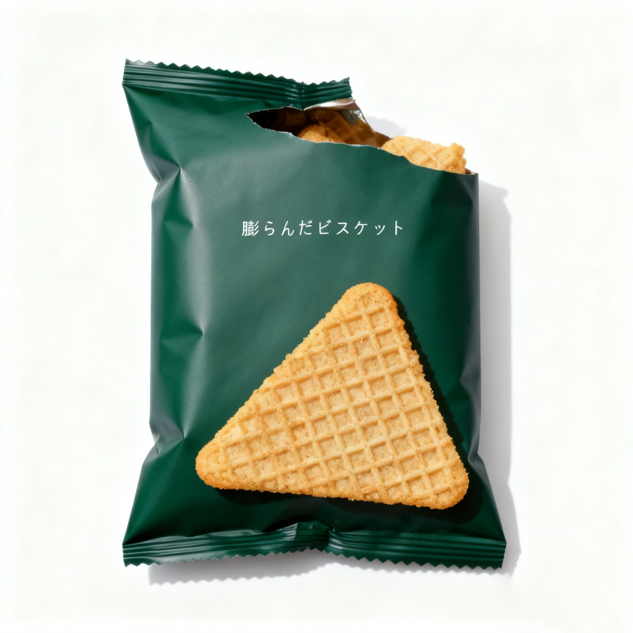 三角形のサクサクスナックのアップ写真