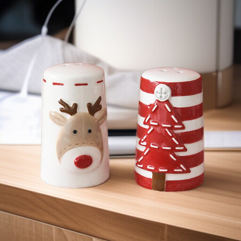 원형 도자기 조미 수납병