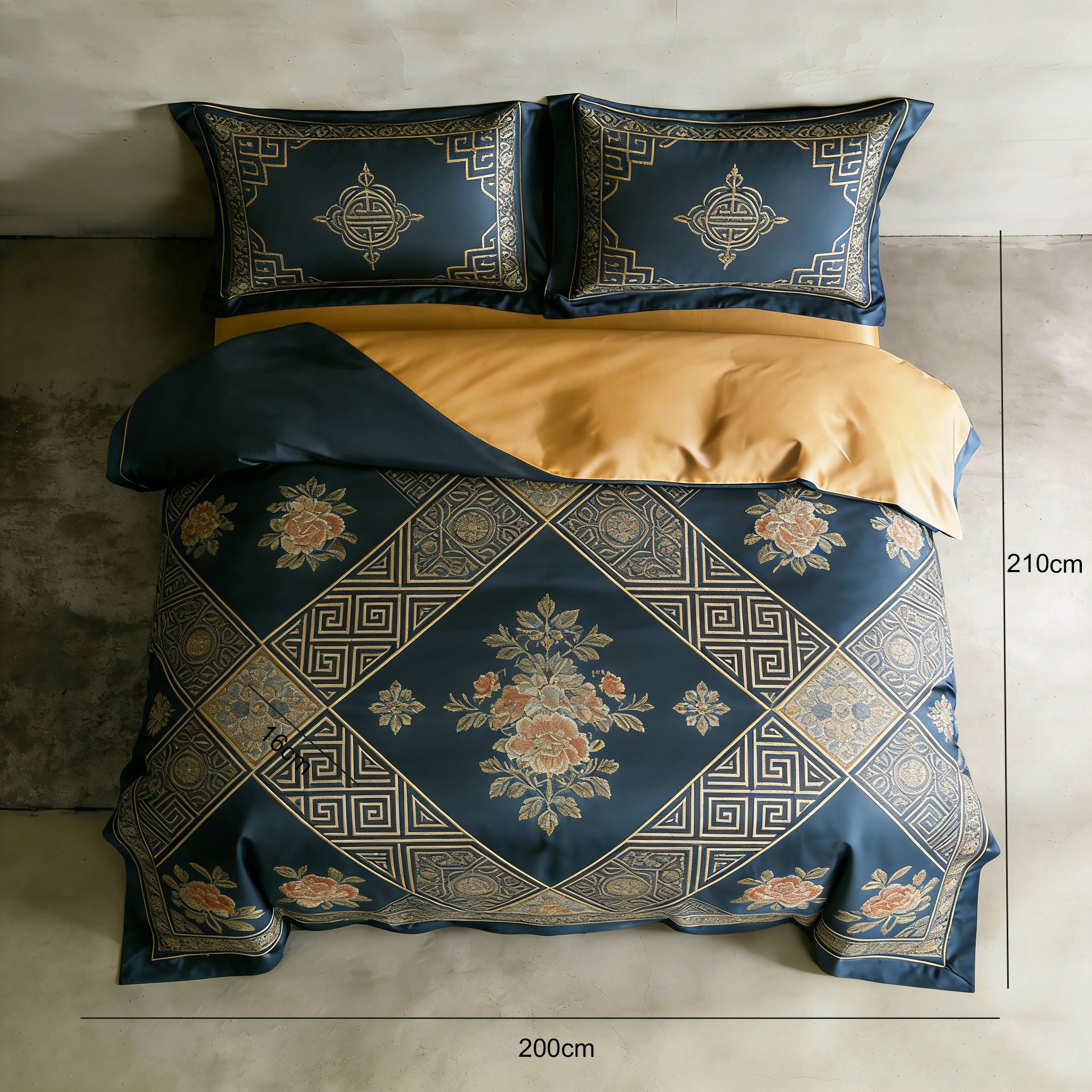 上質なサテンシーツのディテール