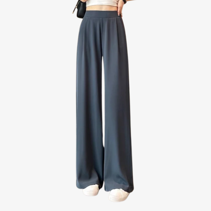 봄가을 정장 와이드 팬츠 슬림핏 고퀄리티 아이스 와이드 팬츠 캐주얼 여성 팬츠 드롭 일자 팬츠 여성 팬츠