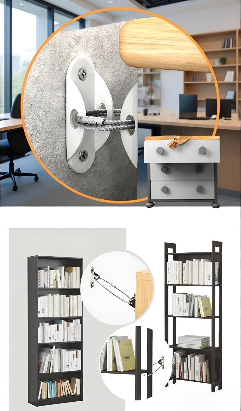 Childproof Furniture with Metal Safety Strap