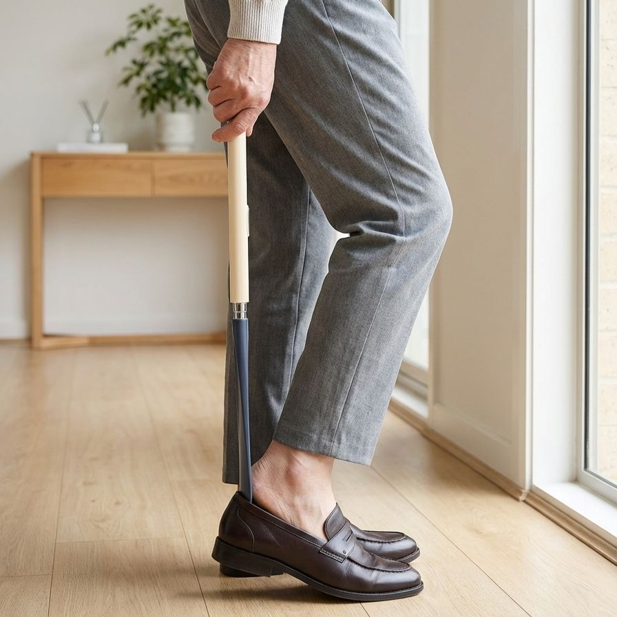 [ไม่ต้องก้มตัว] ที่ช่วยสวมรองเท้าด้ามยาวแบบยืดได้