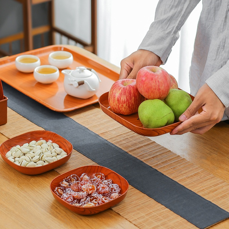 木製フルーツ＆スナックトレイ