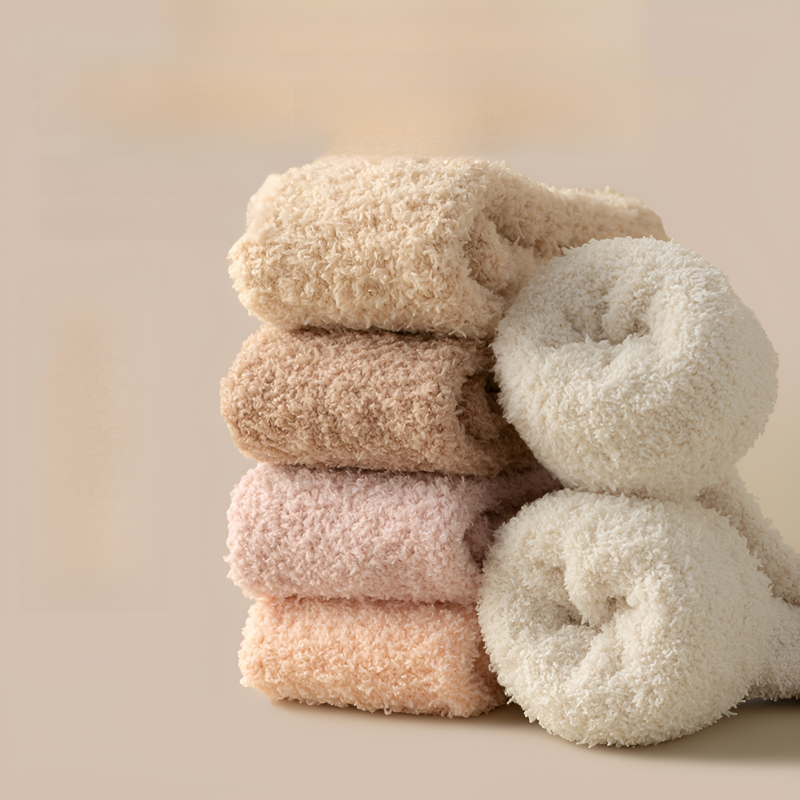 코랄 플리스 양말