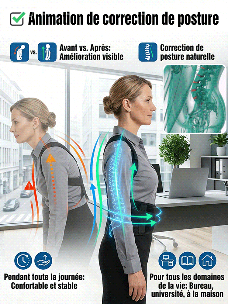 Correcteur de posture indispensable pour soins corporels