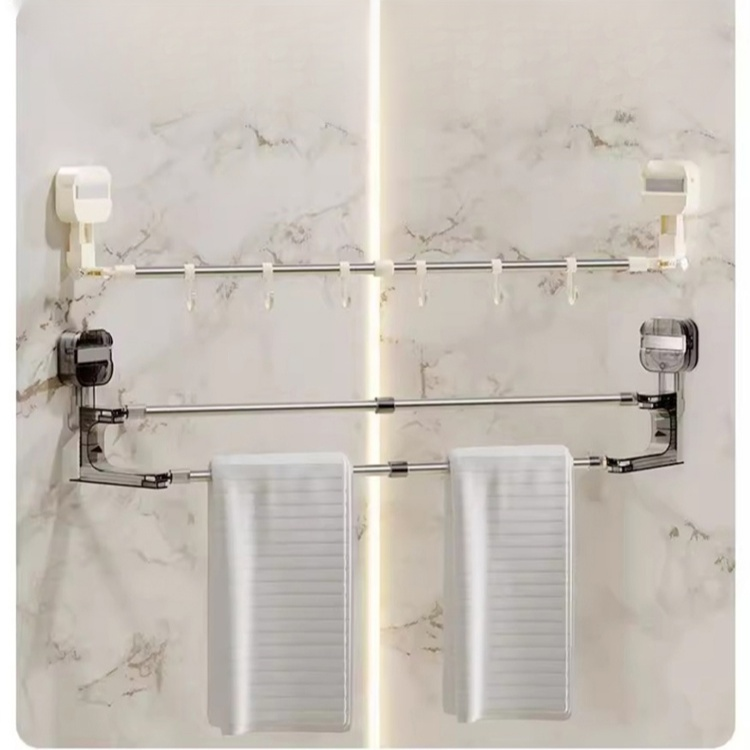 Toallero extensible giratorio con ventosa