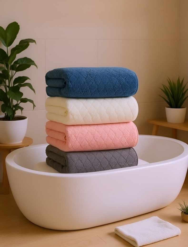 피부에 자극 없는 부드러운 타월