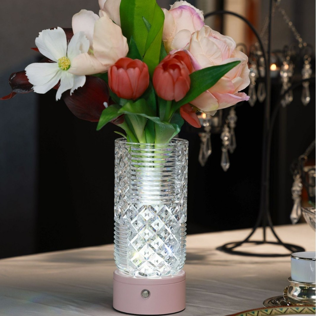 Vase LED style nordique avec éclairage d'ambiance