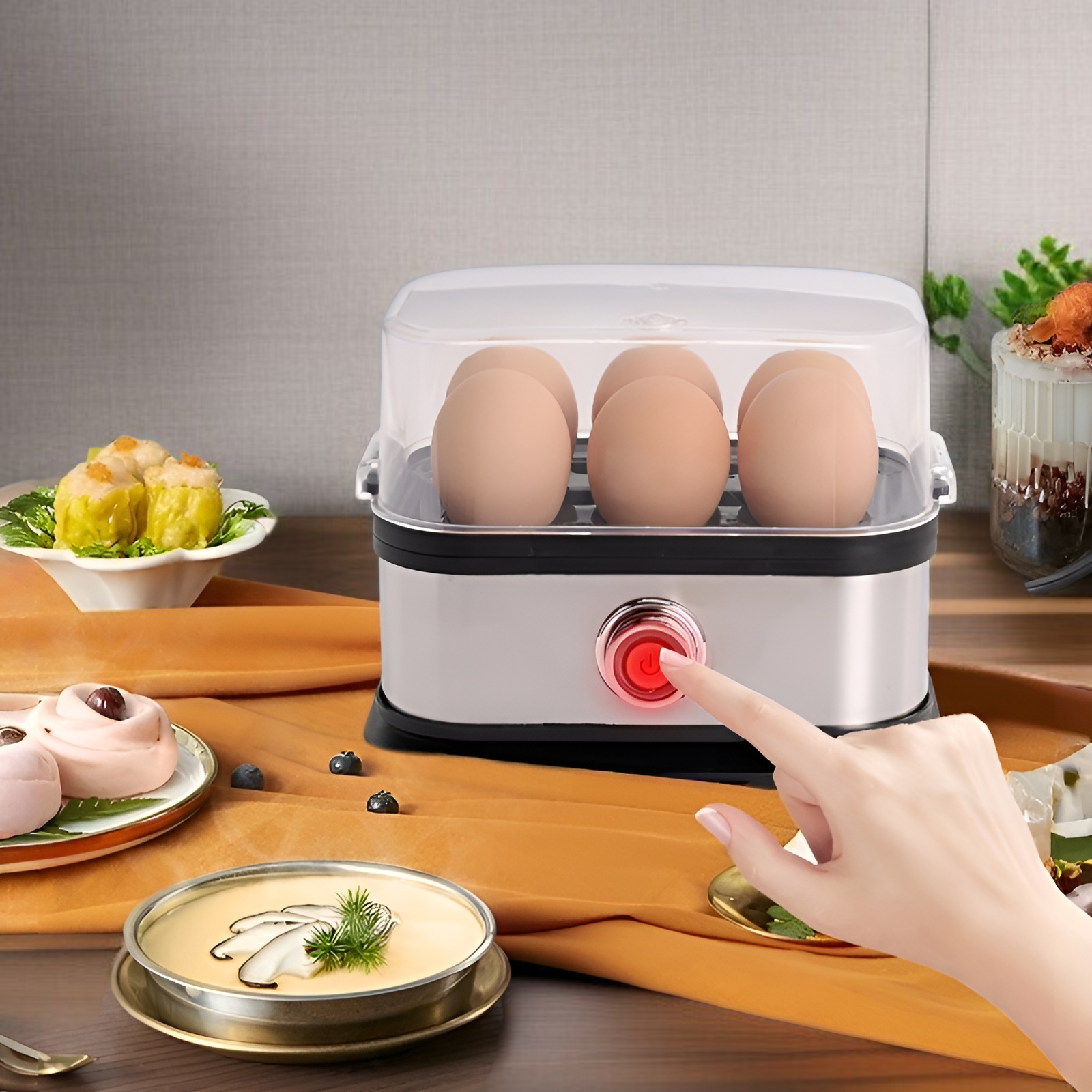 ステンレス製多機能エッグクッカー